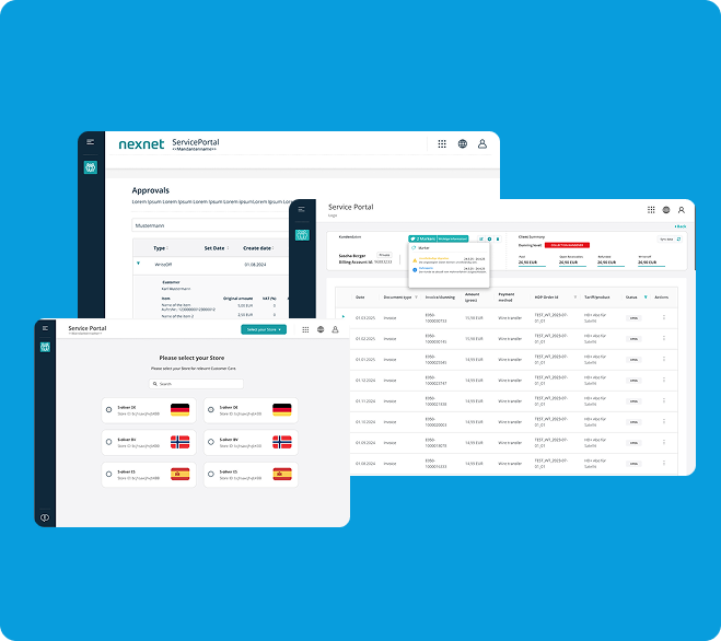 Nexnet ServicePortal — CRM product UI design